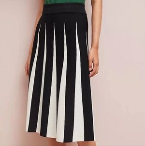Anthropologie Black and White A-Line Skirt